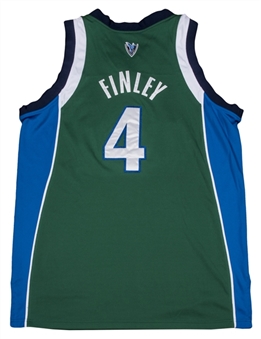 2004-05 Michael Finley Game Used Dallas Mavericks Green "PDiddy" Jersey Used For 5 Games! (MeiGray)